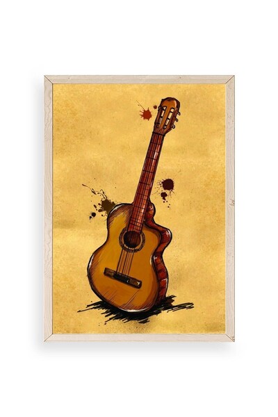 CT STONES Violin Wooden Framed Painting
