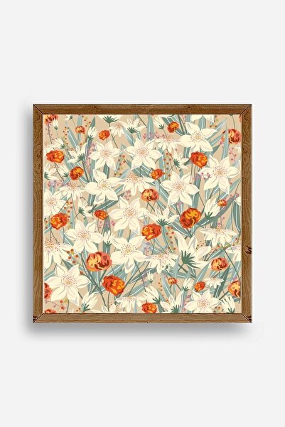 CT STONES Flower Wooden Framed Painting