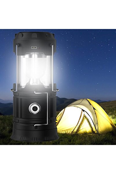 eaaerr Lanternă LED reîncărcabilă cu energie solară și USB, 1200mAh, IPX4, de...