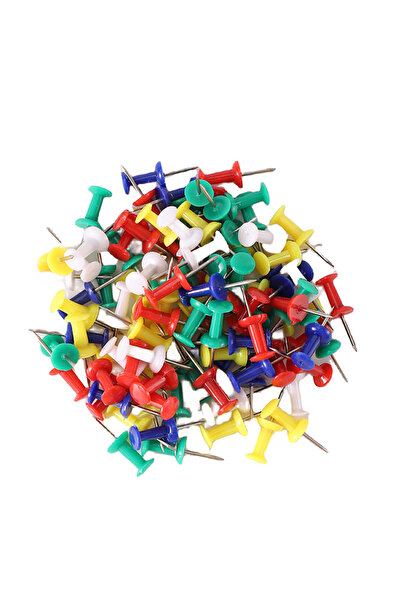 Lawazim دبابيس دفع ملونة - دبابيس لوح متنوعة للمكتب والمدرسة