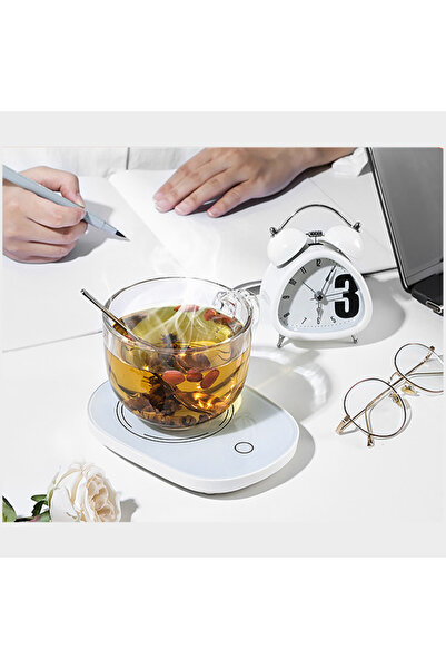 OEM Încălzitor electric pentru cana de cafea, ceai, cu USB, alb, 12W, 55℃, Alb