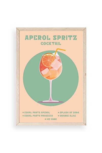 CT STONES Aperol Spritz Wooden Framed Painting