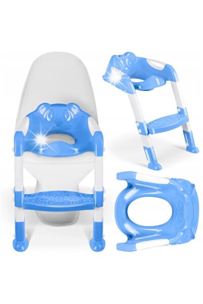 Ricokids Reductor de capac WC 2 în 1 cu treaptă, ergonomic, antiderapant, albastru, 61x39x70cm