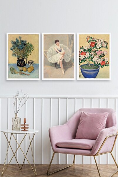 Twin Store اللوحات الشهيرة اللوحة الخشبية الثلاثية المؤطرة