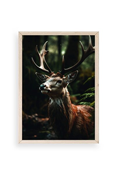 CT STONES Deer Wooden Framed Painting