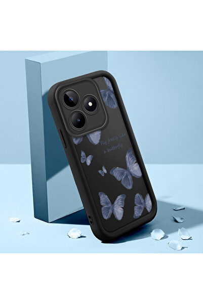 ucuc حافظة حماية من السيليكون الأسود المتوافقة مع هاتف Realme C51