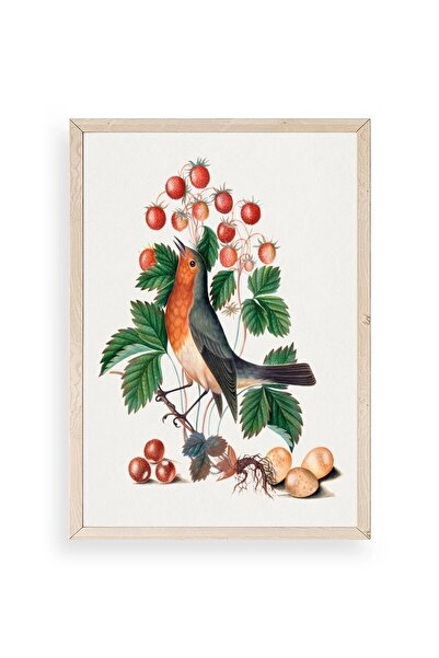 CT STONES Bird on the Branch Wooden Framed Painting