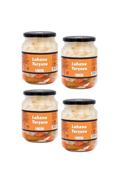 Harras Lahana Turşusu 680 Gr x 4 Adet | Beyaz Sirkeli Doğal Fermente Turşu