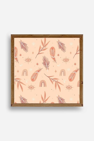 CT STONES Feather Wooden Framed Painting