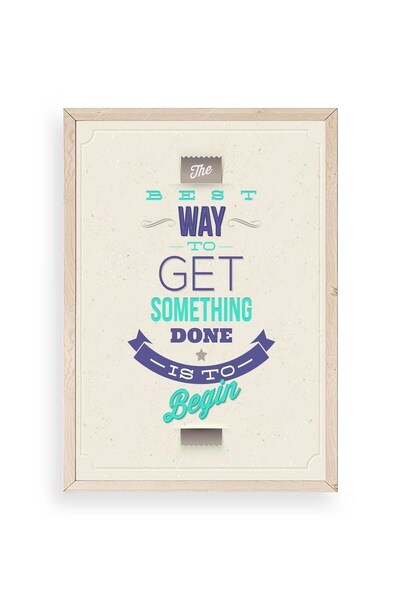 CT STONES Motto Wooden Framed Painting