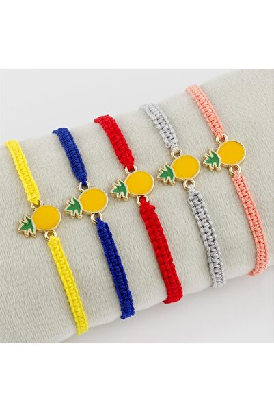 SiHako Ananas Figürlü Makrome Örgülü Bileklik