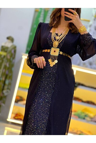 SOLİN YÖRESEL Kadın Yöresel Elbise Düğünlük Kaftan Abiye Elbise(Görseldeki aks