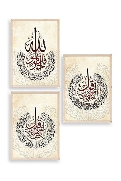 CT STONES Line Art Triple Wooden Framed Painting