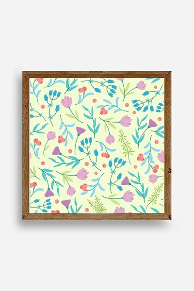 CT STONES Flower Wooden Framed Painting