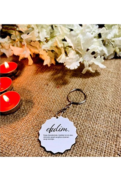 CVCWOOD سلسلة مفاتيح خشبية مطبوعة لعيد الحب Efulim