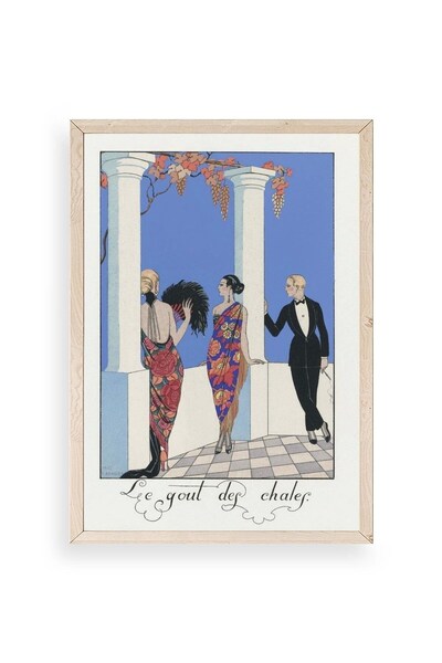 CT STONES George Barbier Wooden Framed Painting