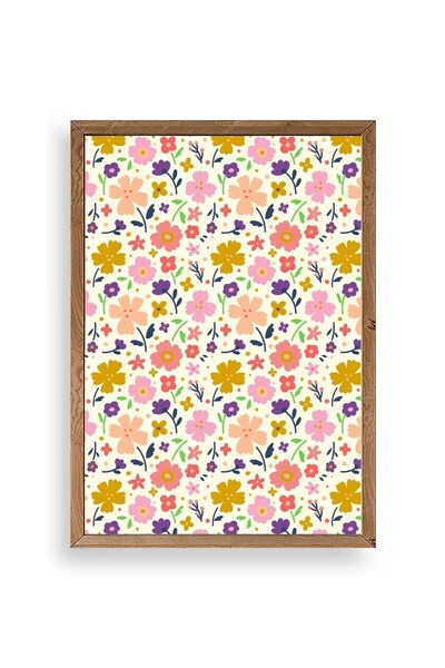 CT STONES Flower Wooden Framed Painting