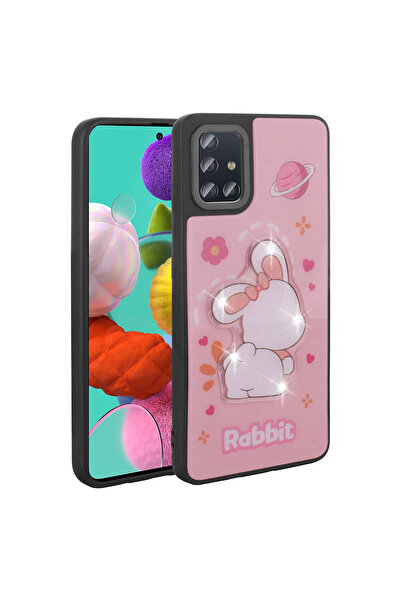 zore غطاء هاتف Galaxy A51 من السيليكون من TCMK Amas مع شكل أيقوني منقوش ولامع...