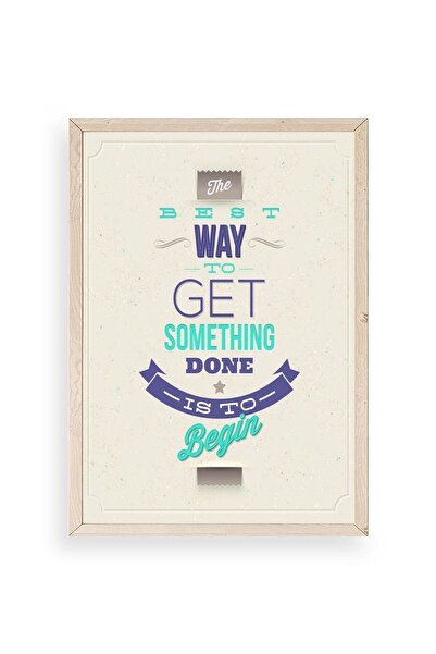 CT STONES Motto Wooden Framed Painting