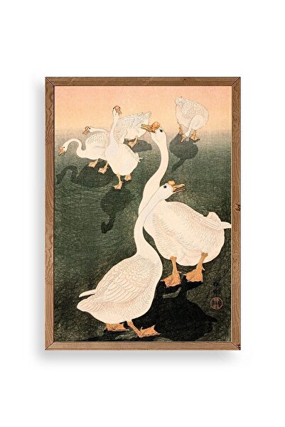 CT STONES Swans Wood Framed Table