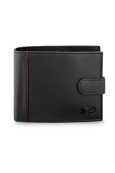 zagatto Men's wallet, genuine leather, Black, RFID protection, Dimensions 9.5...