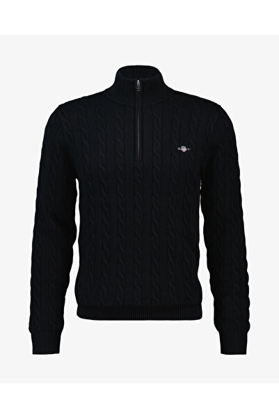 Gant Erkek Siyah Regular Fit Örgü Kazak
