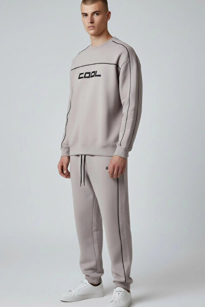 EXSPORT Compact 2-Piece Set Bicycle Collar Double Leggings Piped m Transitional Tracksuit Set