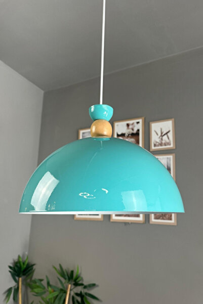 Bamyum Yimpi Turkuaz Mavi Avize Tekli Sarkıt Salon Kuaför Cafe Dekoratif Aydı...