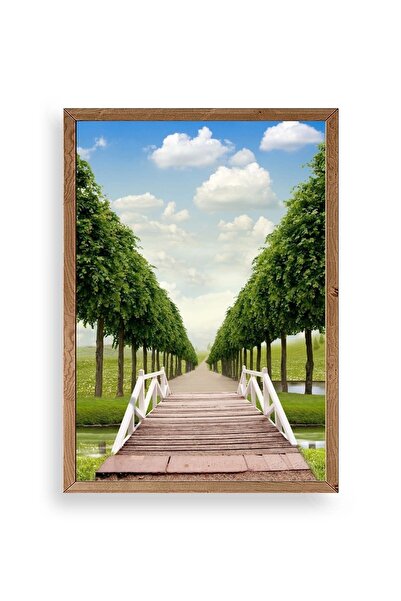 Twin Store لوحة مؤطرة خشبية ذات مناظر طبيعية