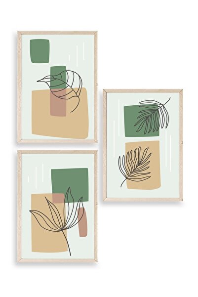 Twin Store طاولة بإطار خشبي ثلاثي مزخرف بالزهور