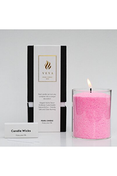 VEYA Wax Pearl Candle – Petal Pink