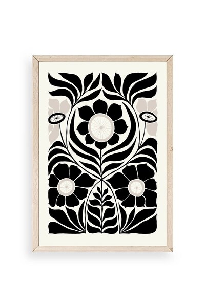 Twin Store لوحة مؤطرة بنمط خشبي