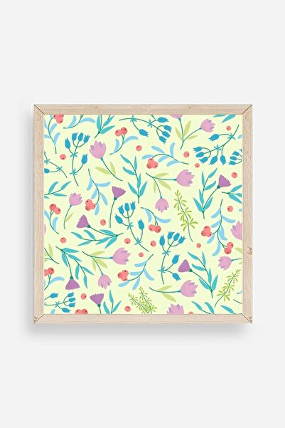 Twin Store لوحة مؤطرة بالزهور الخشبية