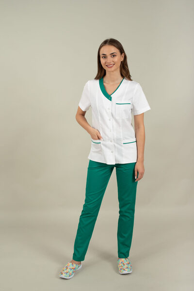 Masstex Bluza „Cristina” – Uniformă medicală / profesională din tercot rezistent & confortabil