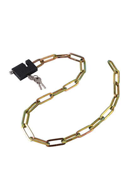 Lawazim Chain Lock 90cm - Anti Rust Steel Security Chain with 3 Keys