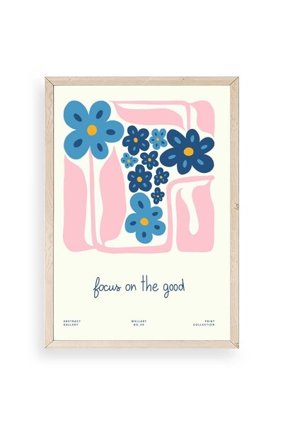 CT STONES Flowers Wooden Framed Painting