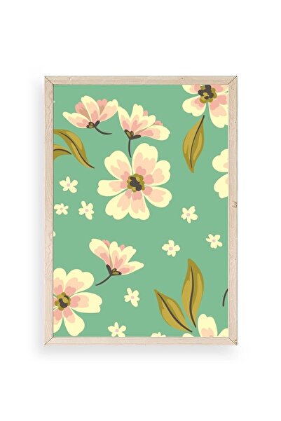 CT STONES Flowers Wooden Framed Painting