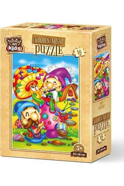 tüftürük Singing Elves 16 Piece Wooden Puzzle