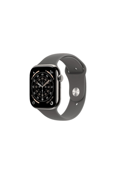 Apple MFCX4TU/A Watch Series 11 GPS + Cellular 46mm Natural Titanium Case with Stone Grey Sport Ban