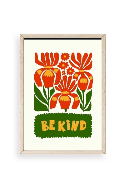 Twin Store لوحة موتو بإطار خشبي