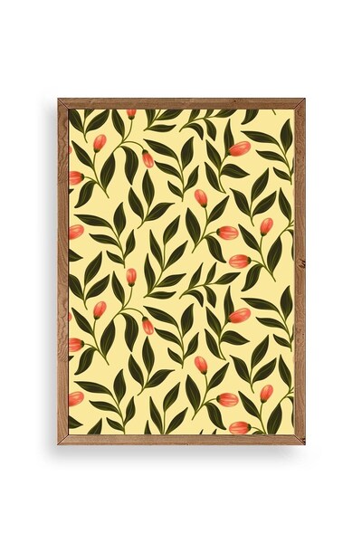 CT STONES Leaves Wooden Framed Painting