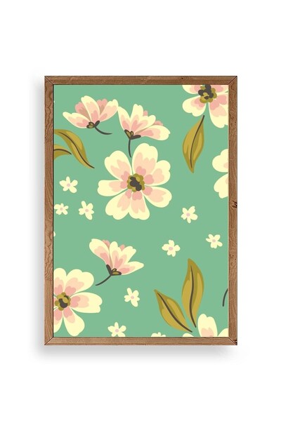 CT STONES Flowers Wooden Framed Painting