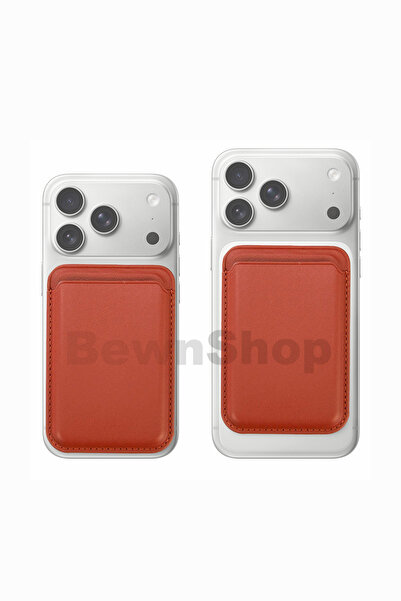 bewn محفظة ميكرو ووفينج مزودة بتقنية MagSafe لهاتف iPhone باللون البني الداكن