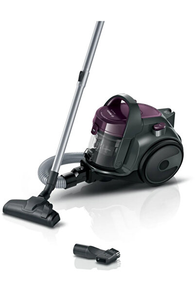 Bosch Bagless Vacuum Cleaner BGC05AAA1, 700W, 1.5 L, PureAir Filter, Easy Clean, Black/Purple