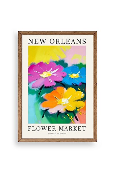 CT STONES Flower Wooden Framed Painting