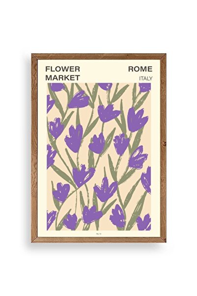 CT STONES Flower Wooden Framed Painting