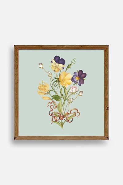 CT STONES Flower Wooden Framed Painting