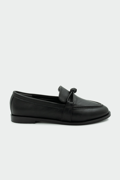 LAMİNTA Onapy Black Flat Sole Knot Detailed Shoes