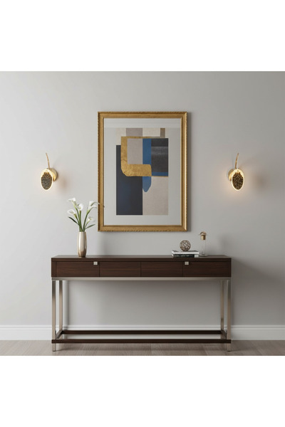 MİRAN HOME Modern Tekli Oval Gold Aplik/ Gold Metal Gövde Baloncuk Camlı Duva...