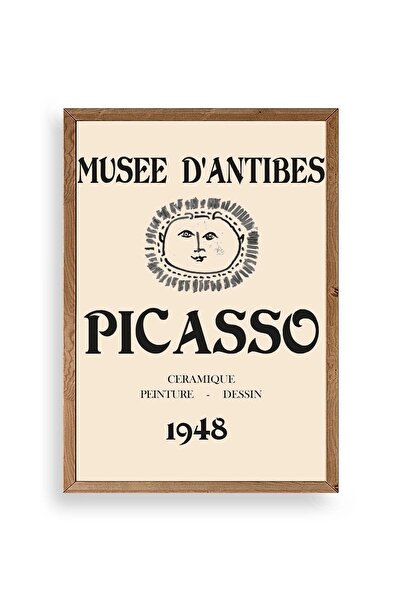 Marsilyan لوحة بيكاسو بإطار خشبي 30 × 42